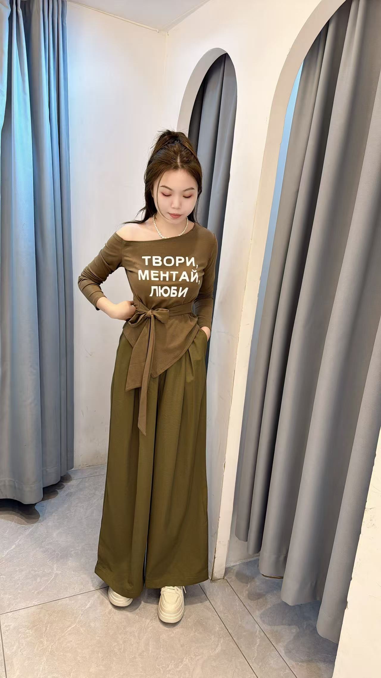 丹妮丝减龄时尚套装法式显瘦洋气两件套套装