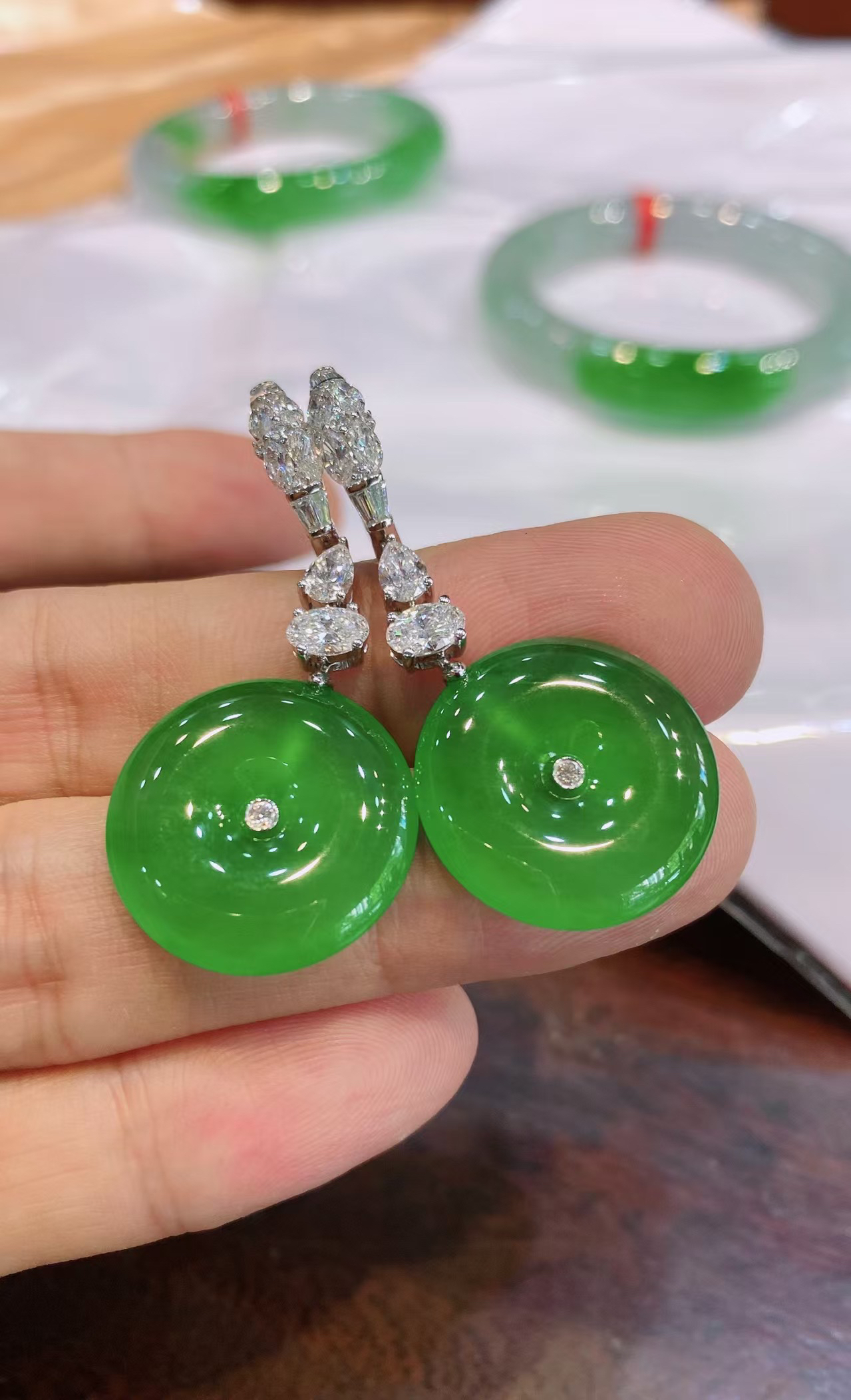 天然缅甸翡翠A货满绿平安扣-客服链接不要拍