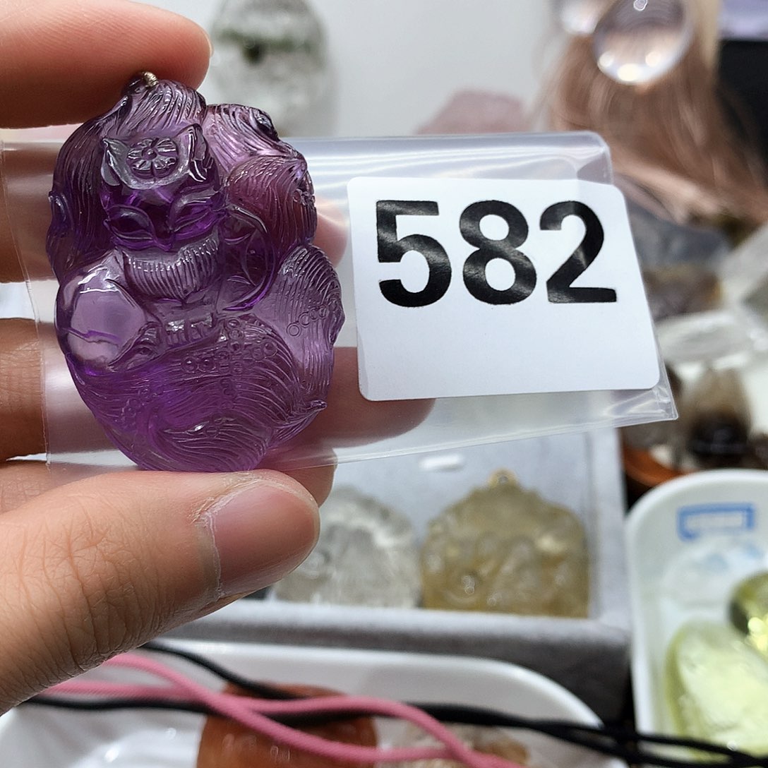 水晶颈饰未镶嵌我****呀吊坠