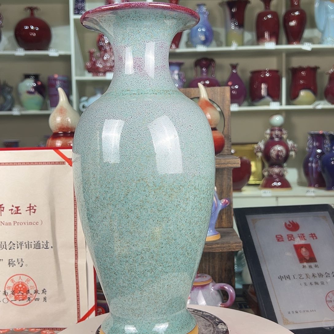 摆件用****4郑家钧窑摆件