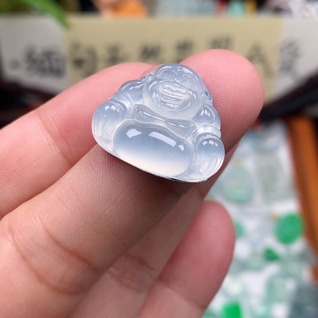 翡翠散珠缅甸天然A货翡翠冰种佛公