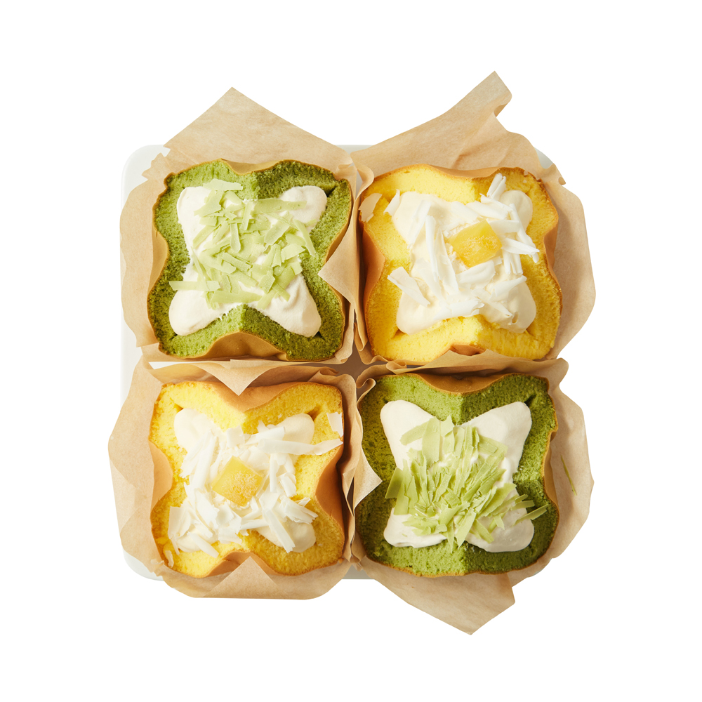 盒马烘焙 牛乳爆馅蛋糕(菠萝百香果+抹茶马蹄) 440g