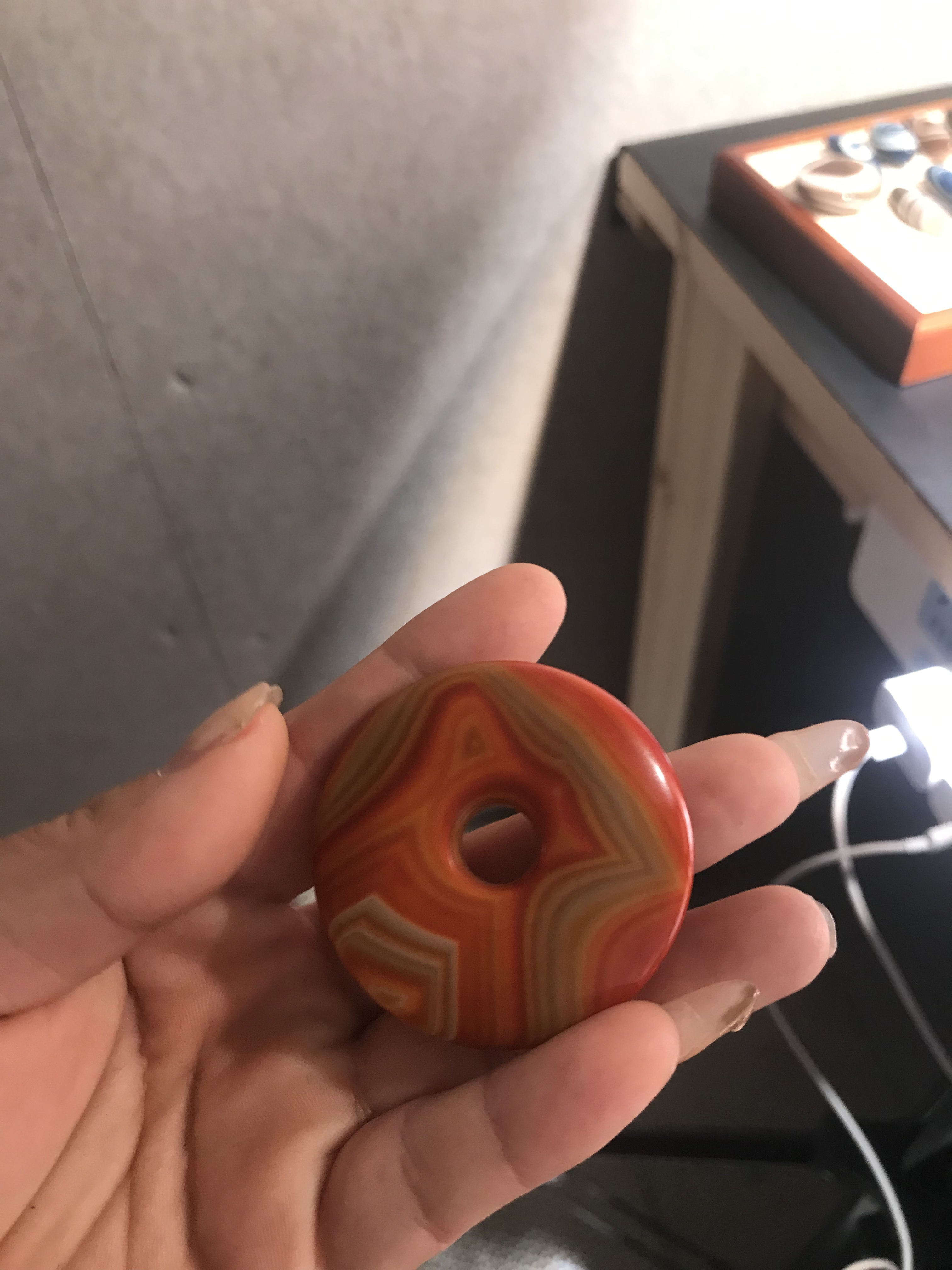 缠丝玛瑙红色平安扣