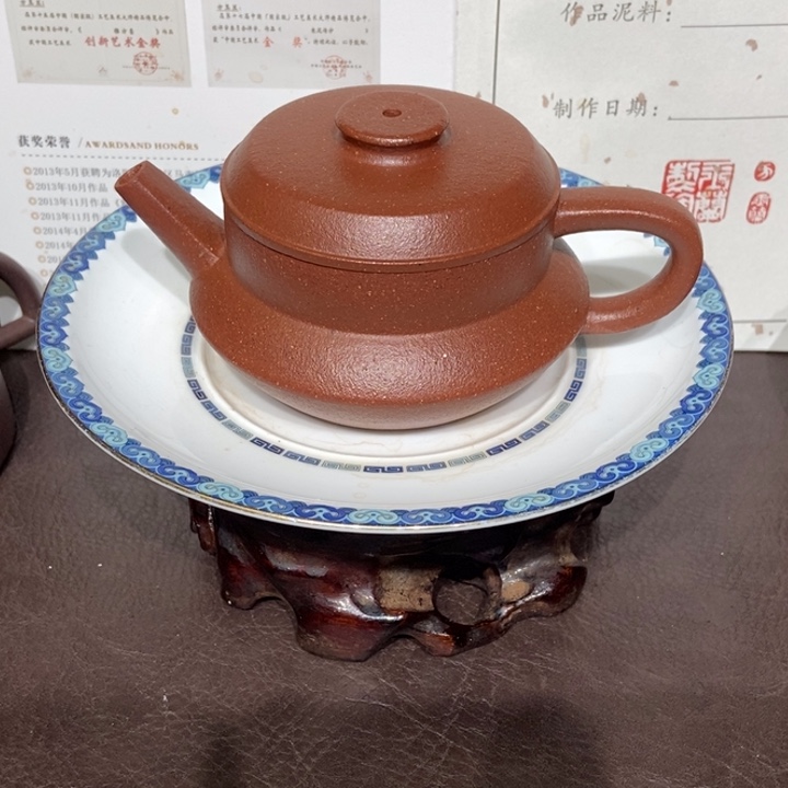 紫砂茶壶160容量红降坡