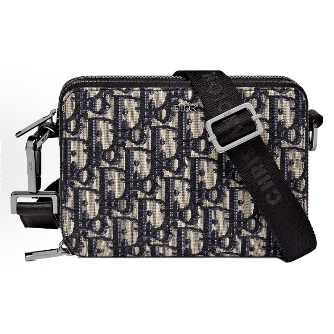 99新 DIOR/迪奥 编织刺绣老花相机包单肩斜挎包 F997