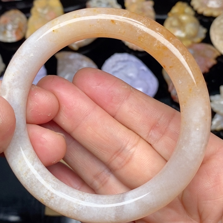 硅化珊瑚（珊瑚玉）手镯未镶嵌57.5