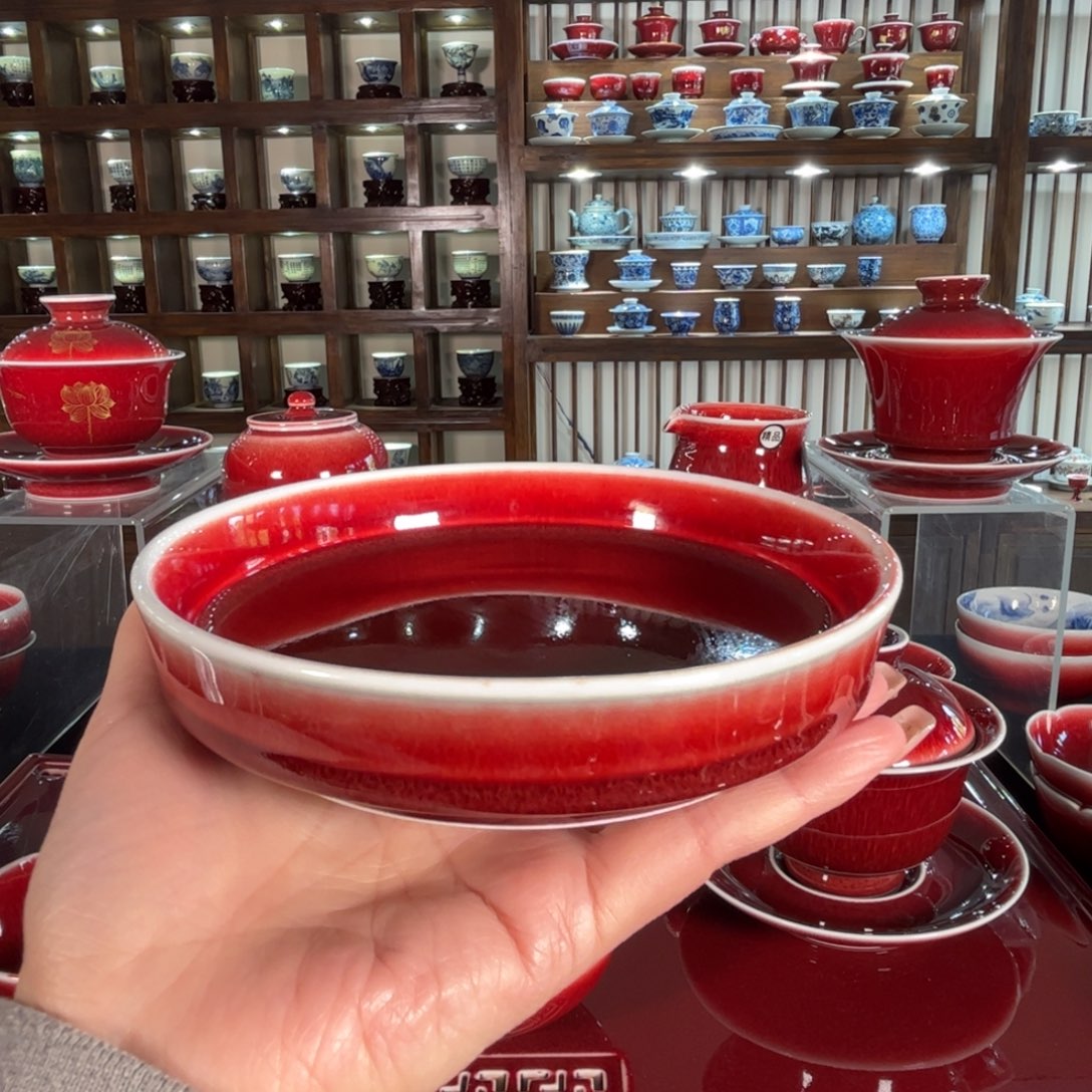 杯闻轩坊原矿郎红 微瑕壶承