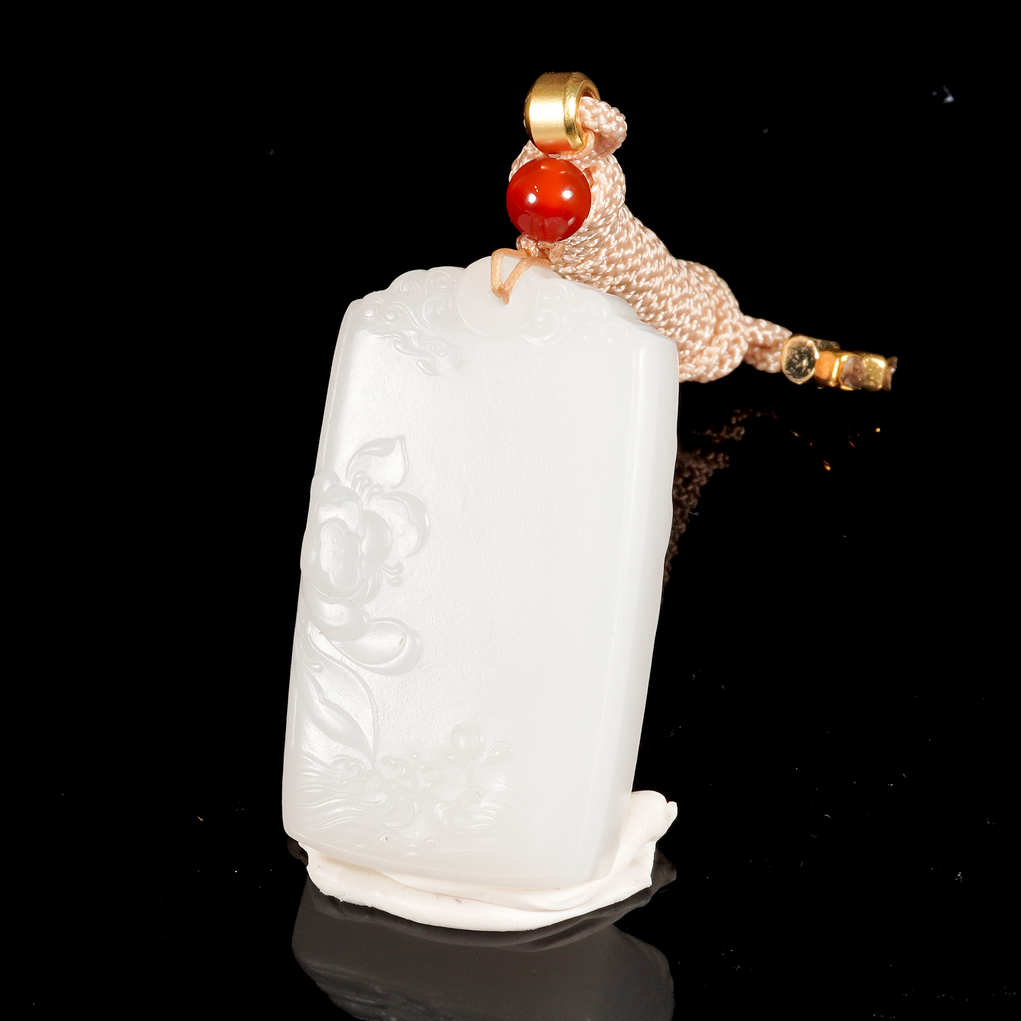 LOT.027羊脂白玉人物牌/X3835