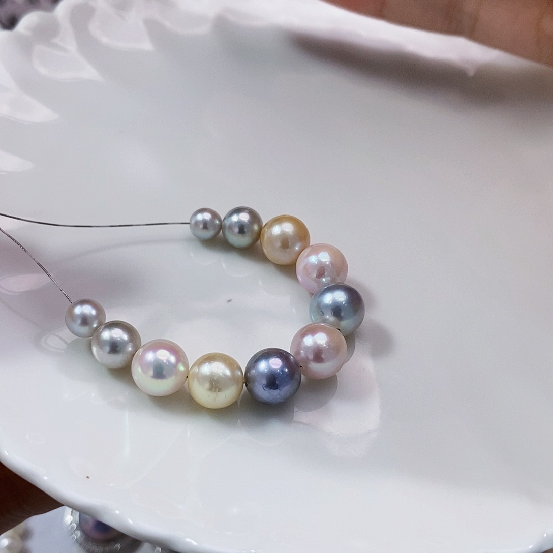 未镶嵌海水珍珠拍18发1极光糖果微笑链糖*