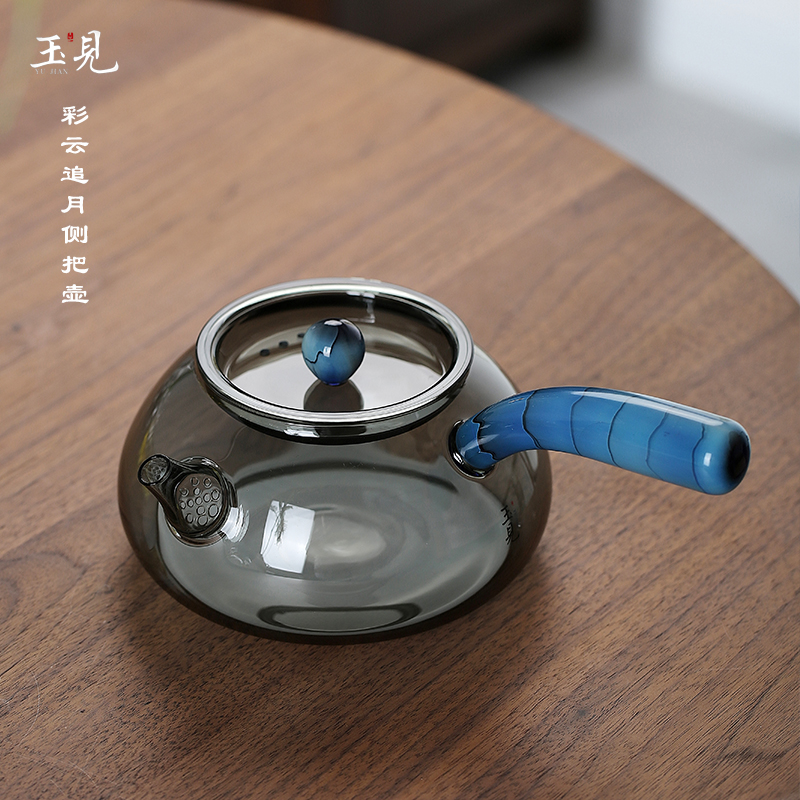 玉见·彩云追月侧把泡茶壶冷热水壶