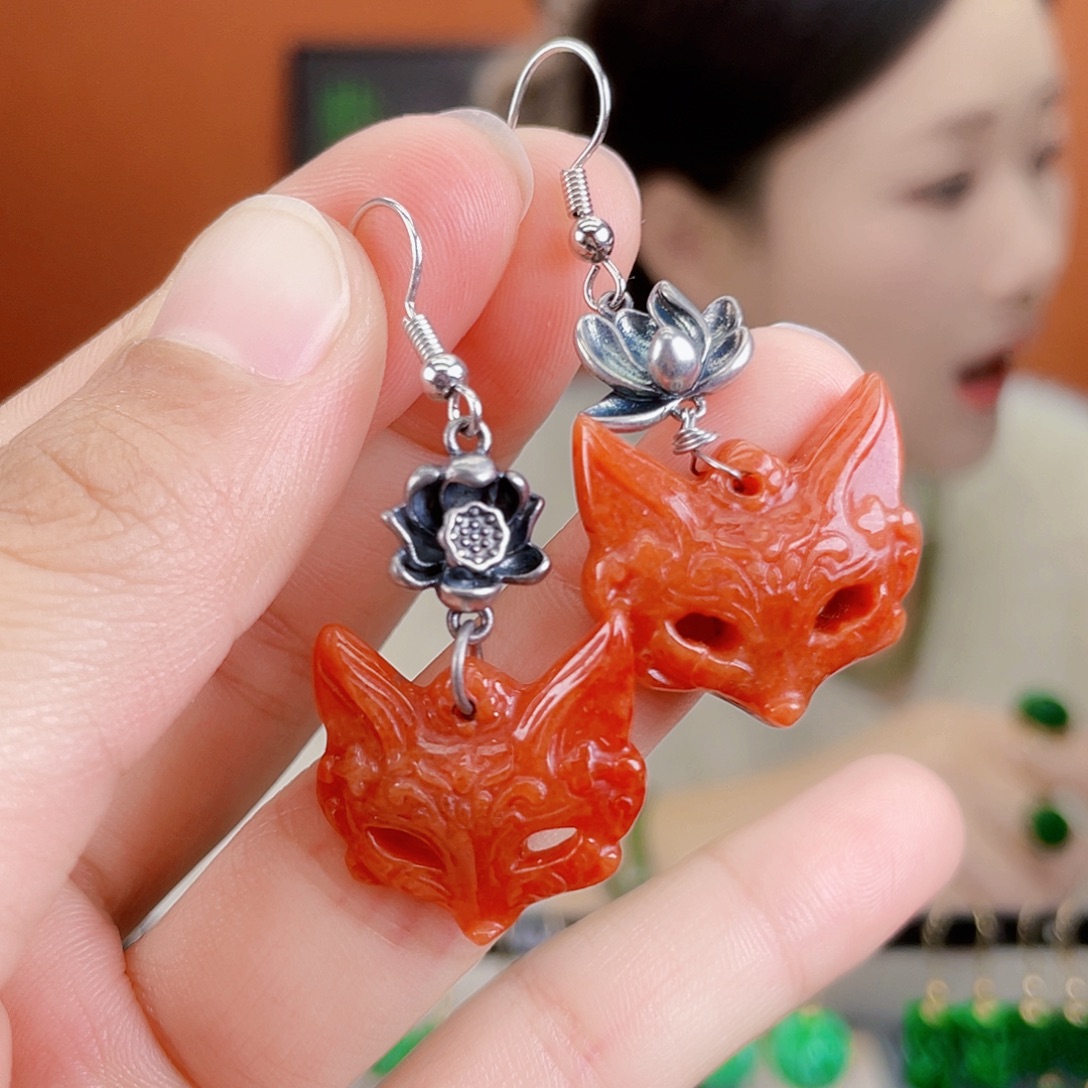 翡翠未镶嵌耳饰饰品