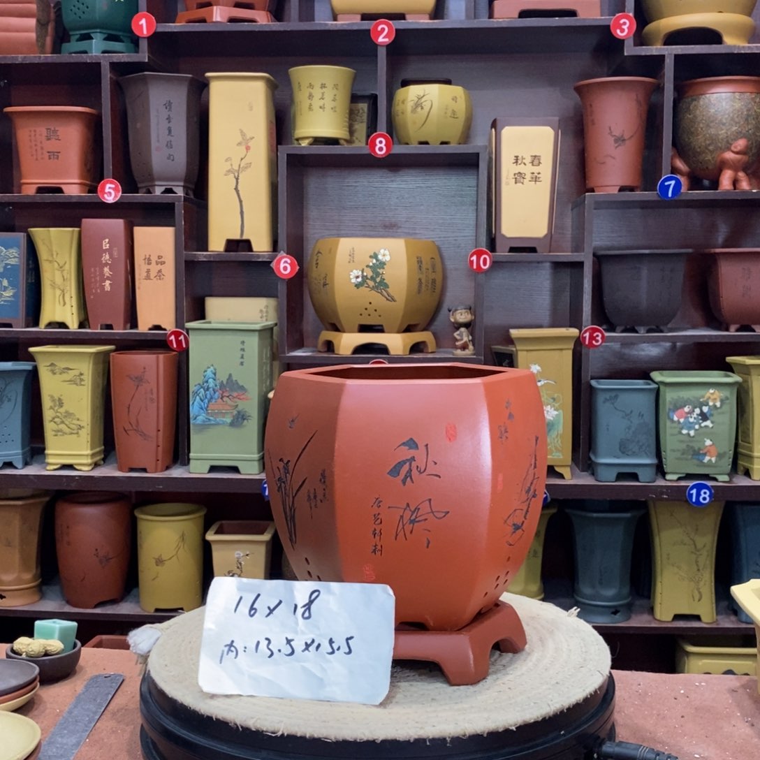 紫砂艺术紫砂花盆