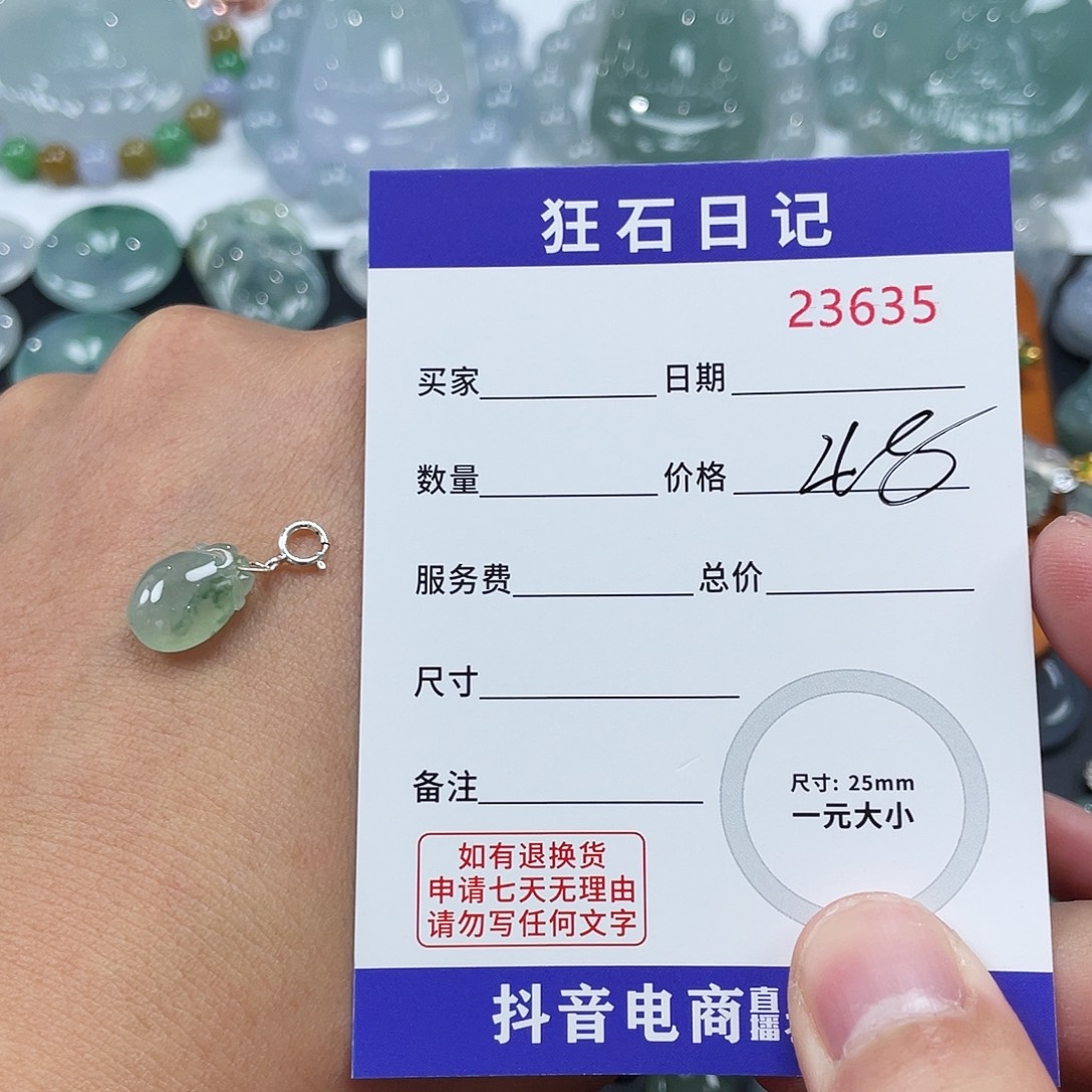 颈饰银S925镶嵌翡翠