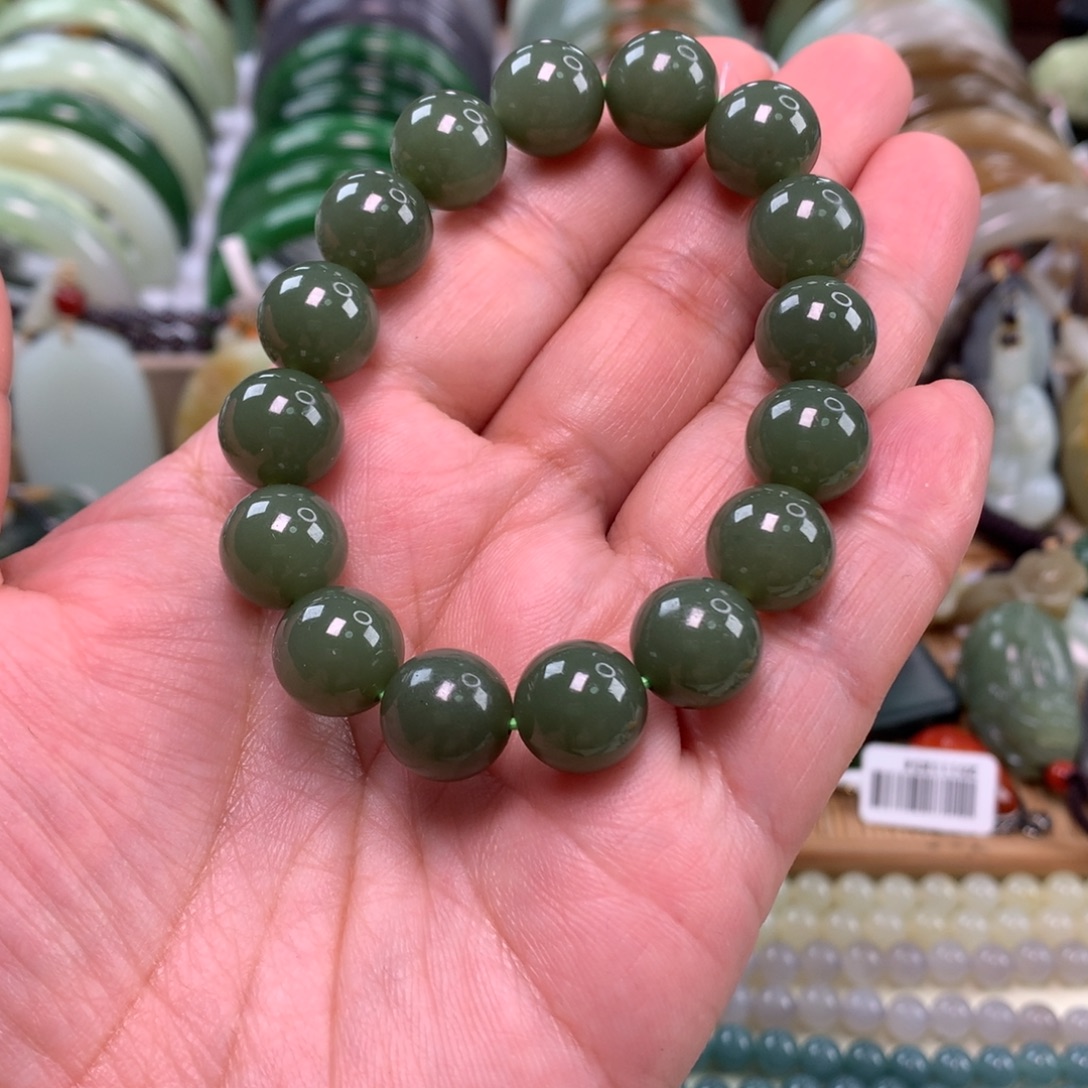 和田玉未镶嵌手链卡12