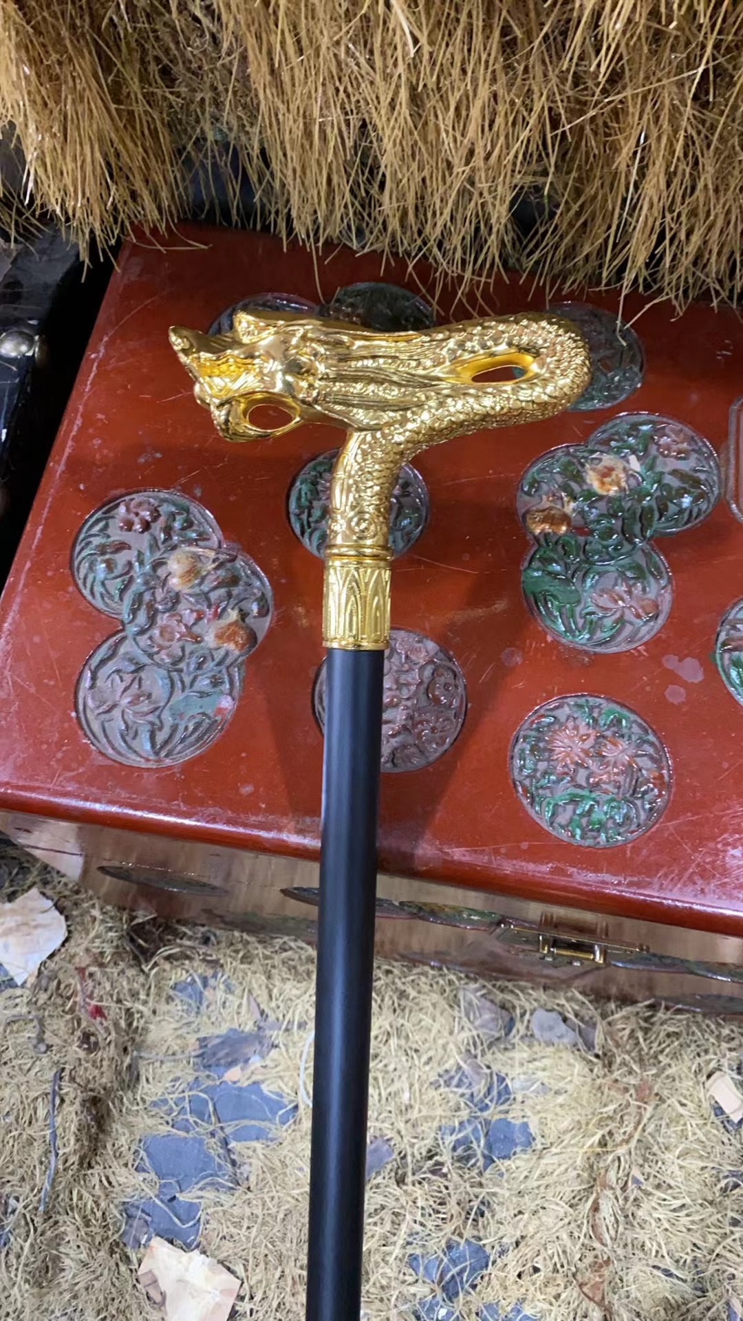木拐杖装饰摆件（金三甄选）