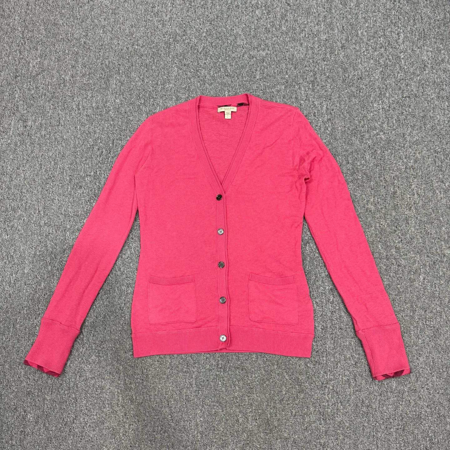 99新 BURBERRY/博柏利 16088431 nz 巴宝莉 粉色针织开衫 S码99新