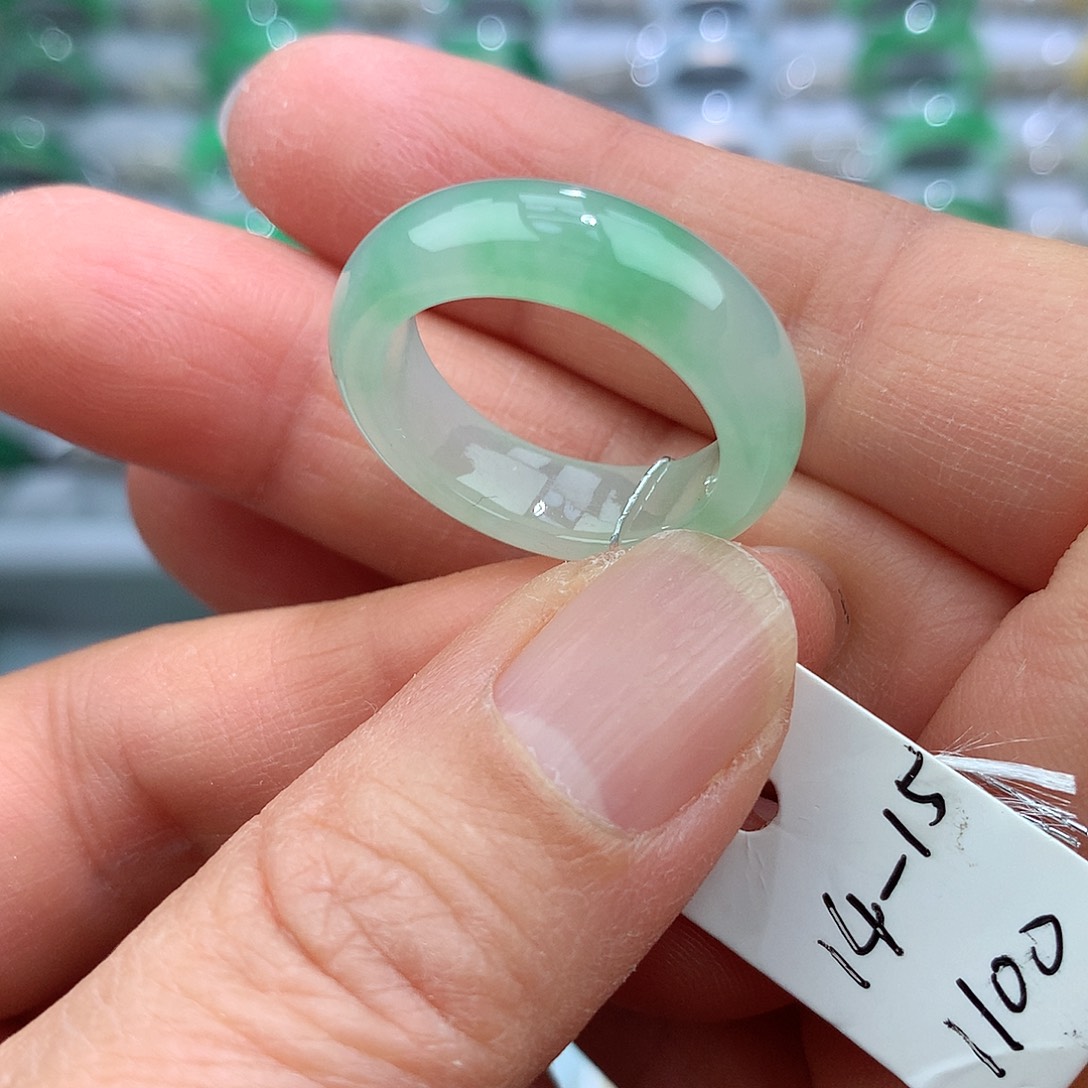 翡翠戒指未镶嵌14-15号