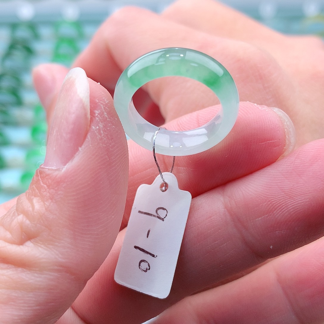 翡翠戒指未镶嵌A货缅甸翡翠