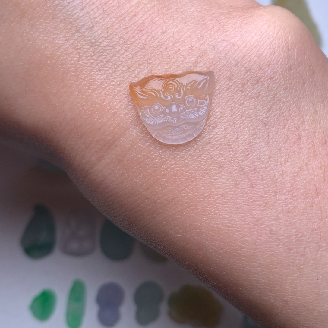 定制翡翠未镶嵌缅甸翡翠A货醒狮