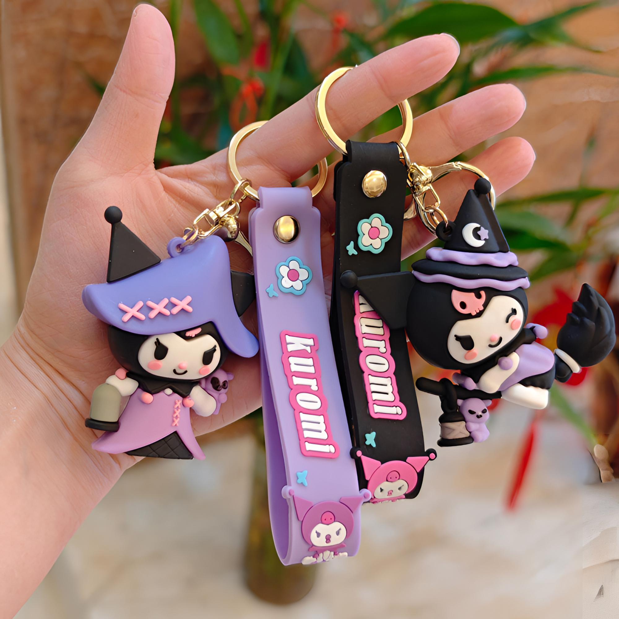 网红三丽鸥库洛米钥匙扣挂件卡通汽车挂饰链圈可爱情侣包包小礼物