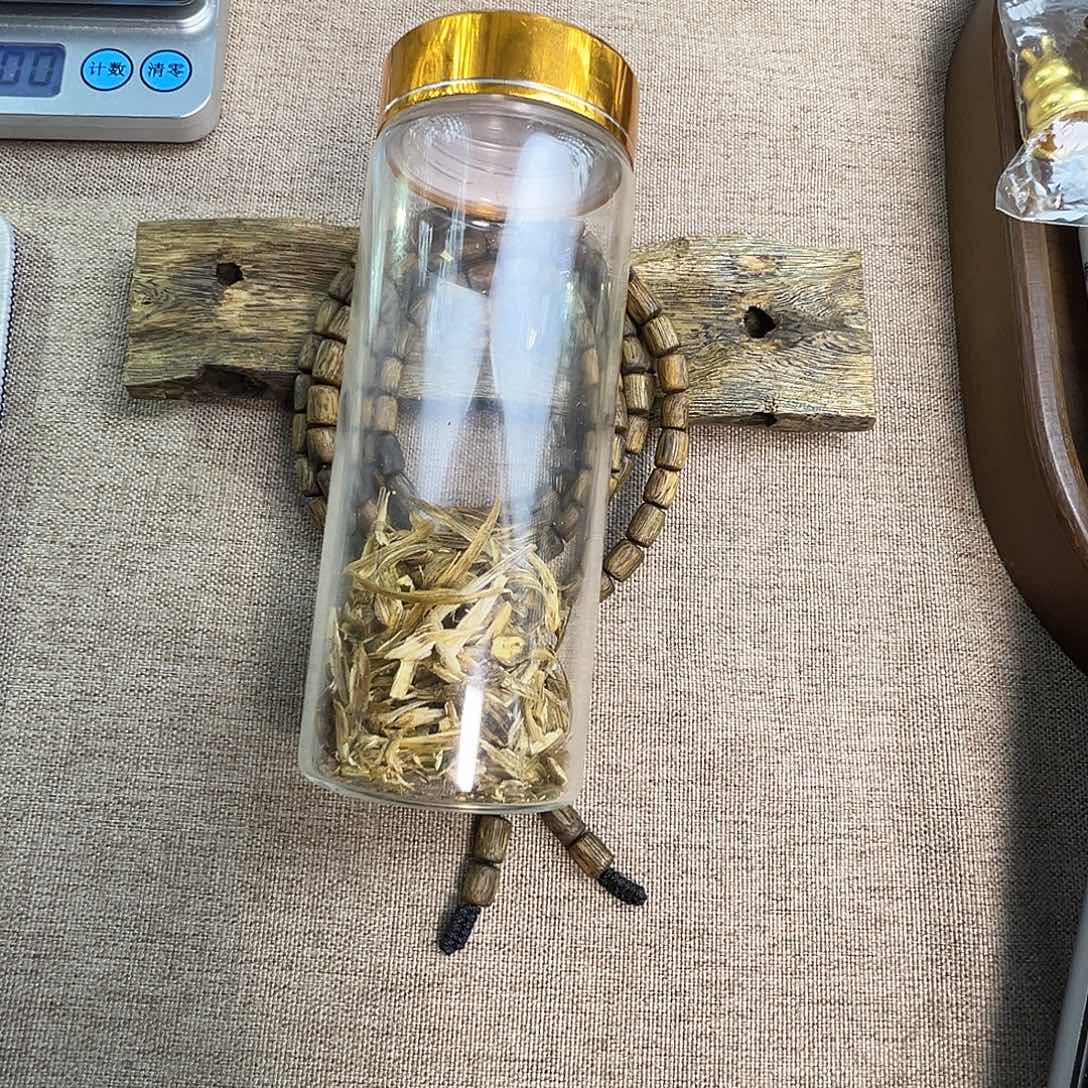 沉香碎屑沉香随型桶珠05多圈多样性发其一