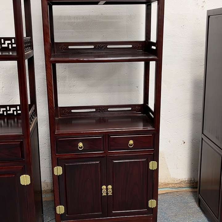 黑酸枝木类端景台海****）一对博古架