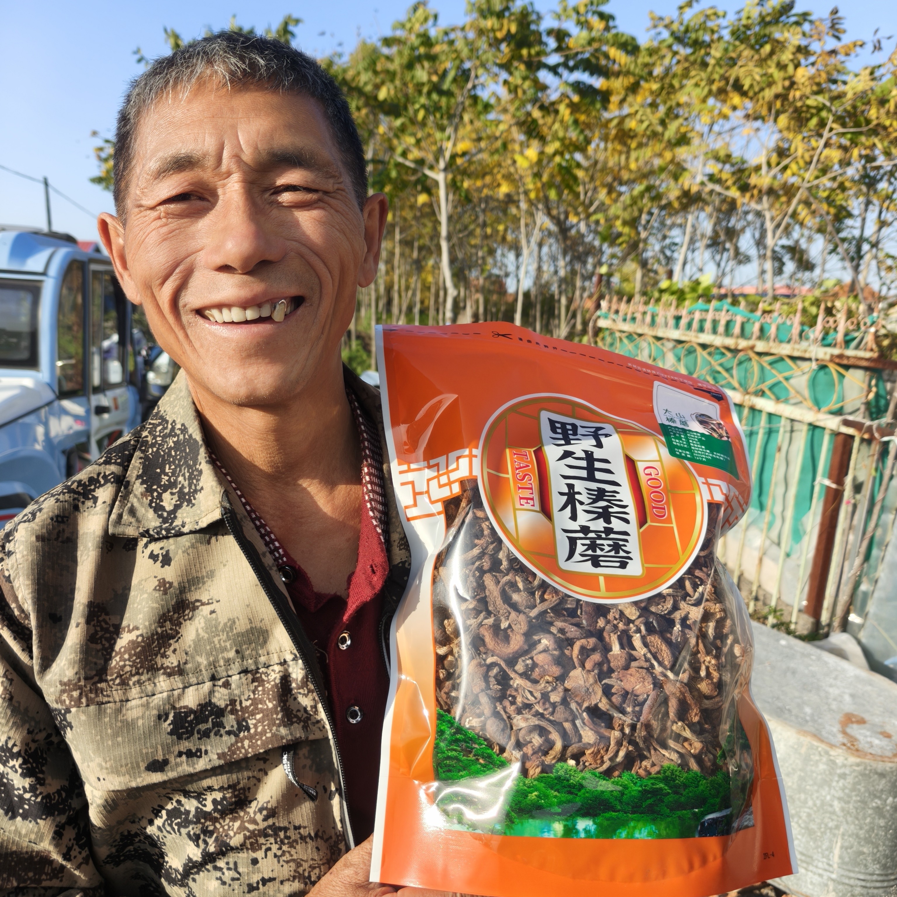 东北特产新货，野生榛蘑自然晾晒，500克