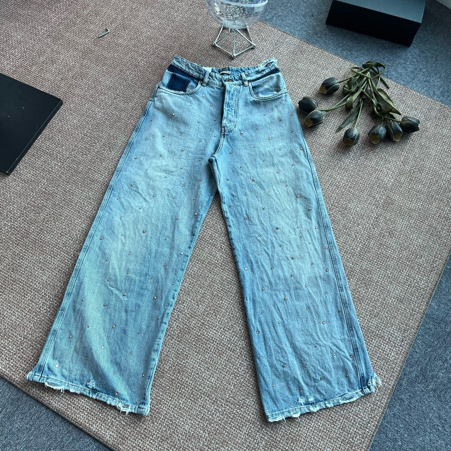99新 MIU MIU/缪缪 A10526 MIUMIU 牛仔 长裤 99新 26s码 腰围72 