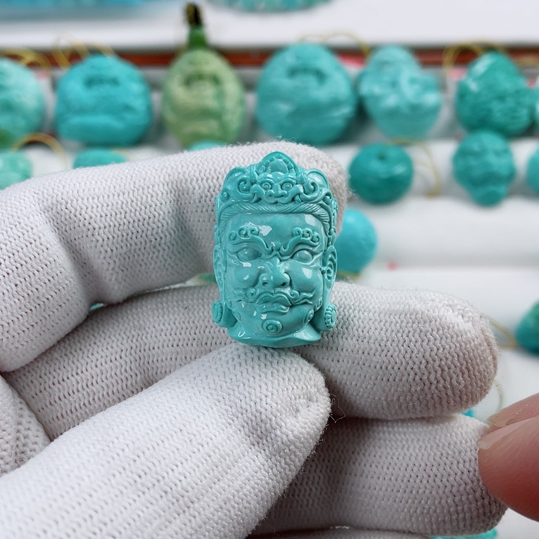 绿松石车挂未镶嵌