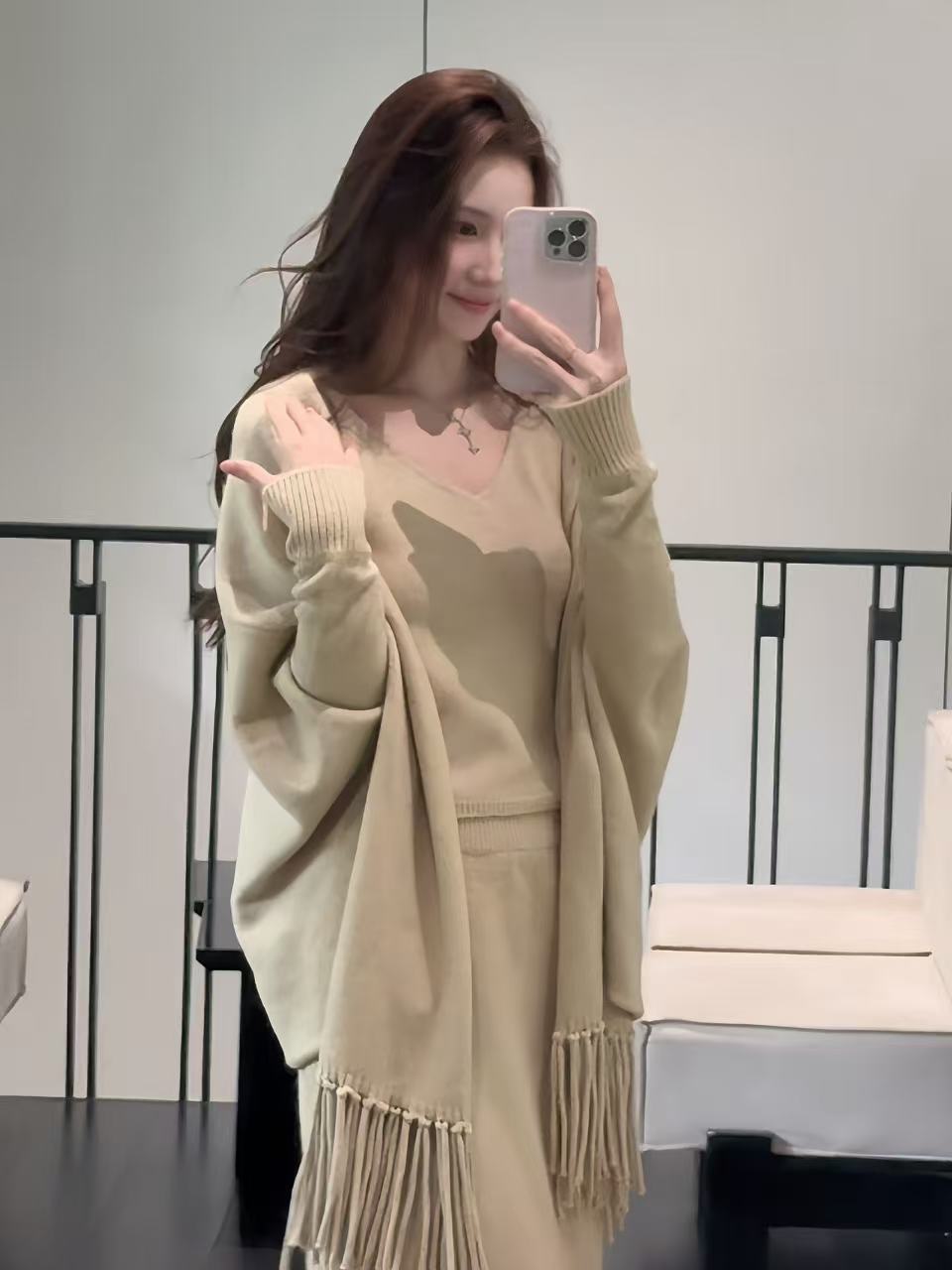 绵绵【里费小岛】时尚套装流苏外搭INS风静奢风长款休闲风