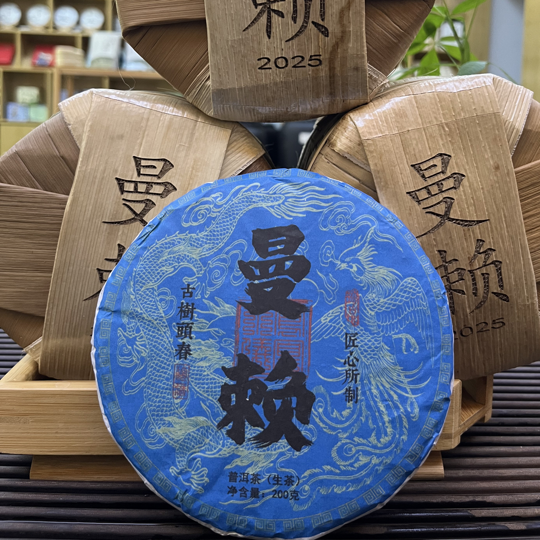 2025年曼赖春茶普洱茶生茶云南山头春头采茶叶饼茶