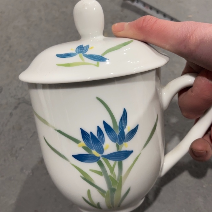 醴陵高温瓷釉下手绘550毫升