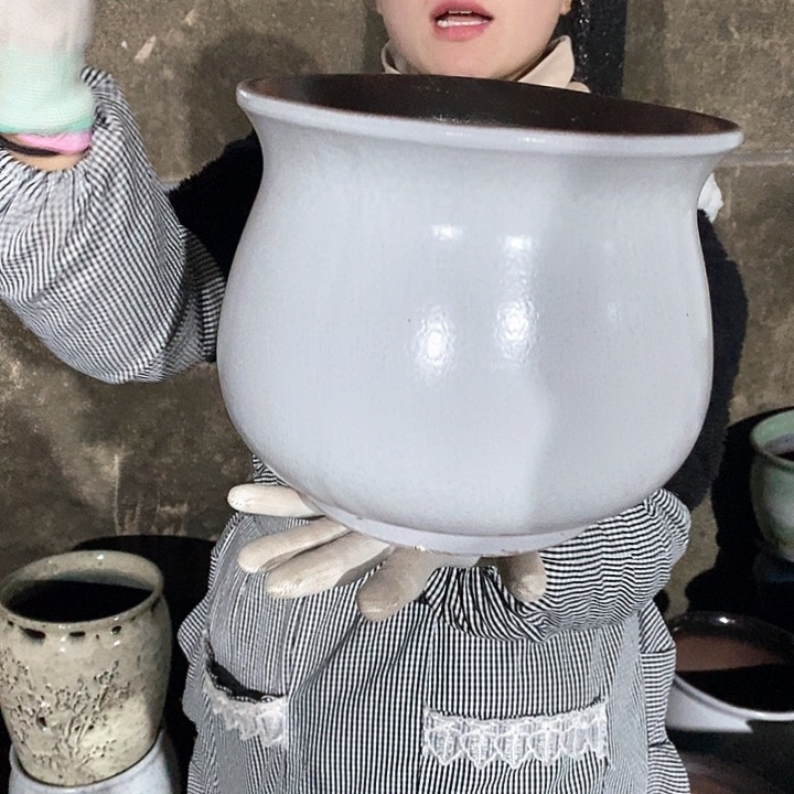 紫砂花盆正品口25高22