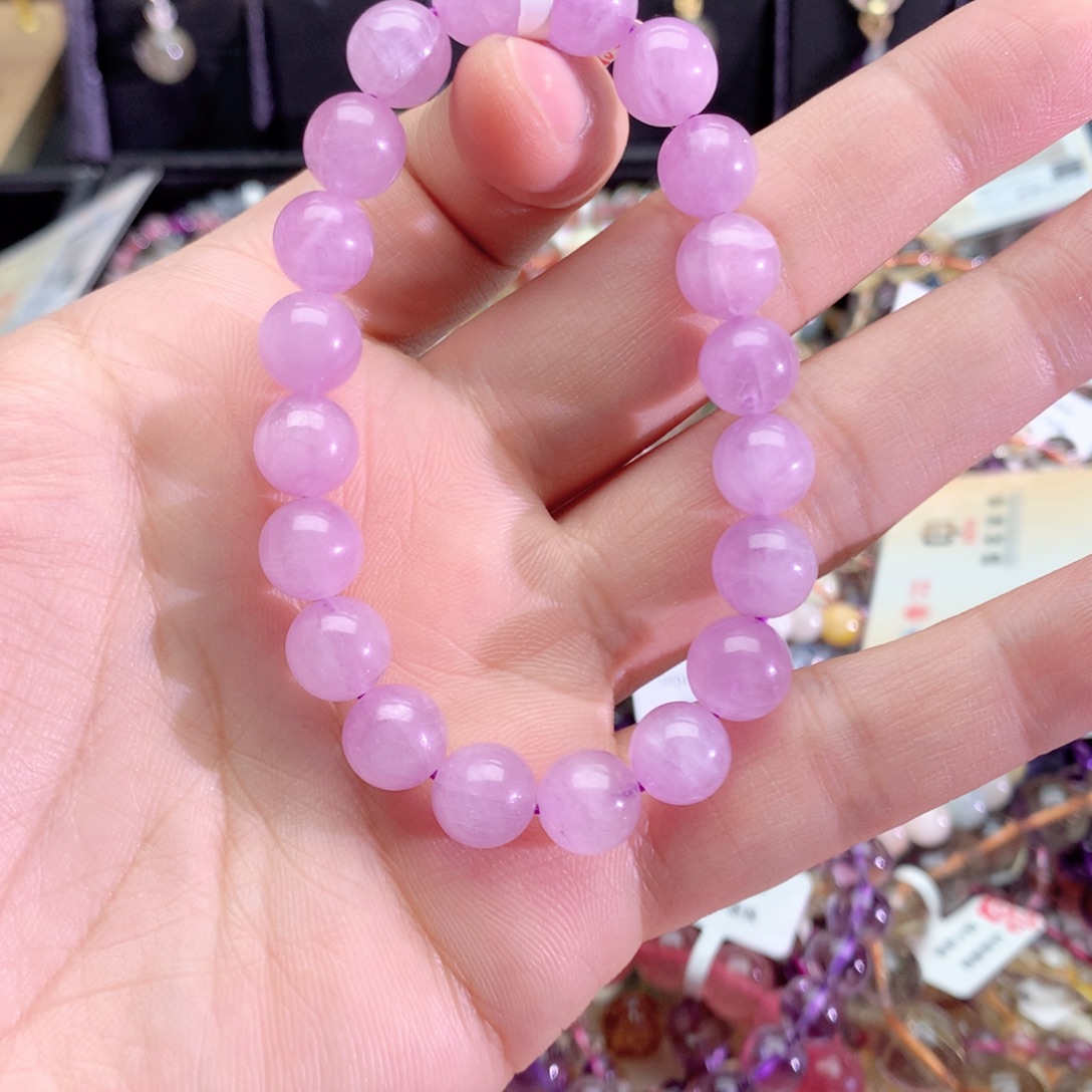 未镶嵌手链水晶紫锂辉手链9+