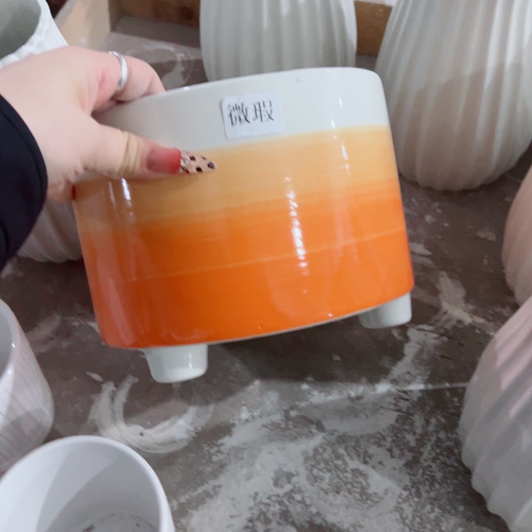 有孔，陶瓷花盆满10米包邮发货