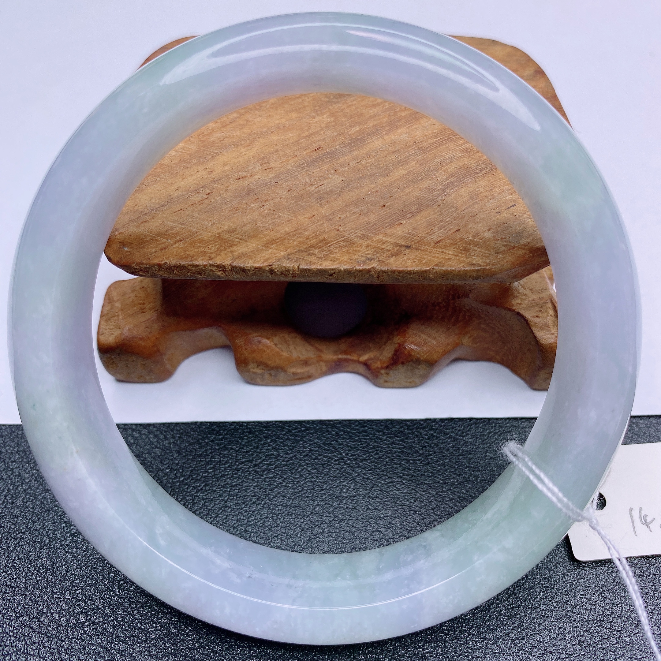 天然缅甸A货翡翠手镯57-58正圈冰透女款平安镯女士时尚精美