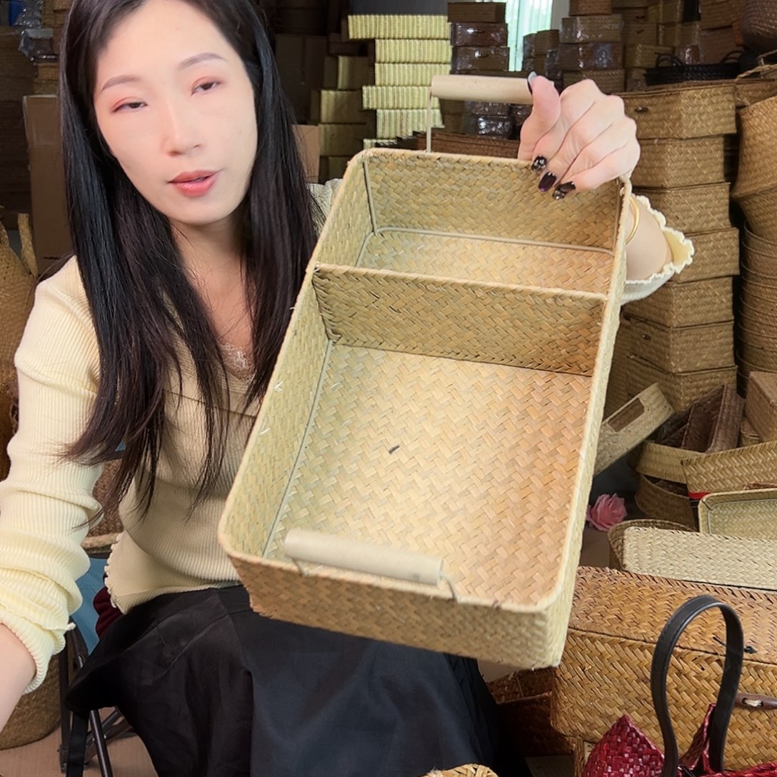 草编草编包/草编收纳盒微瑕疵