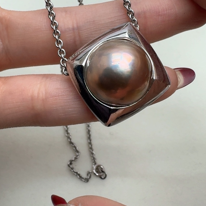 拼合珍珠（马贝珠）颈饰未镶嵌