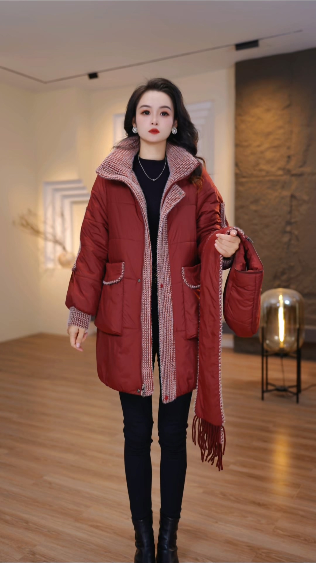 2025新款羽绒服洋气时尚中年女装中长款加厚衣服