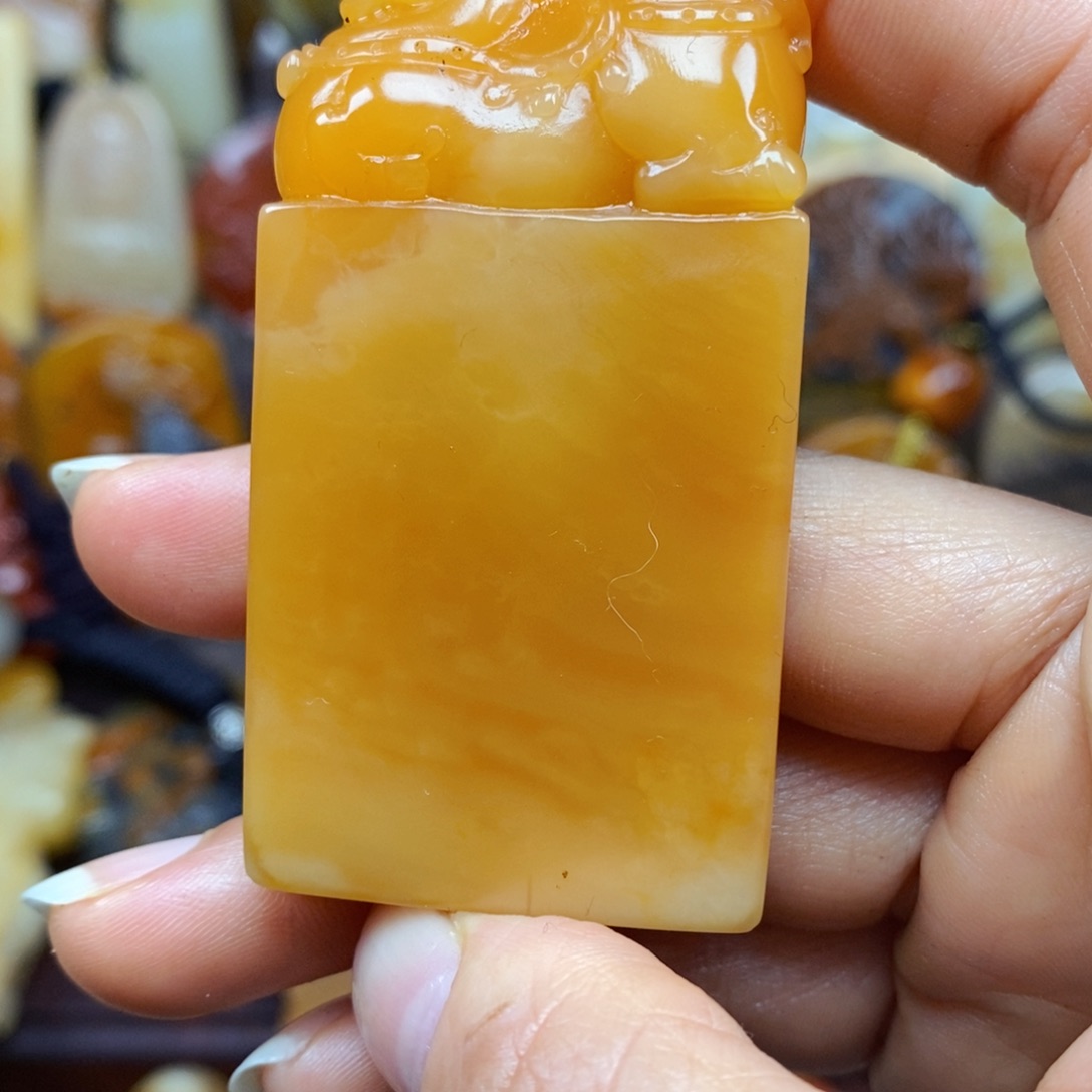 石英质玉（黄龙玉）颈饰未镶嵌