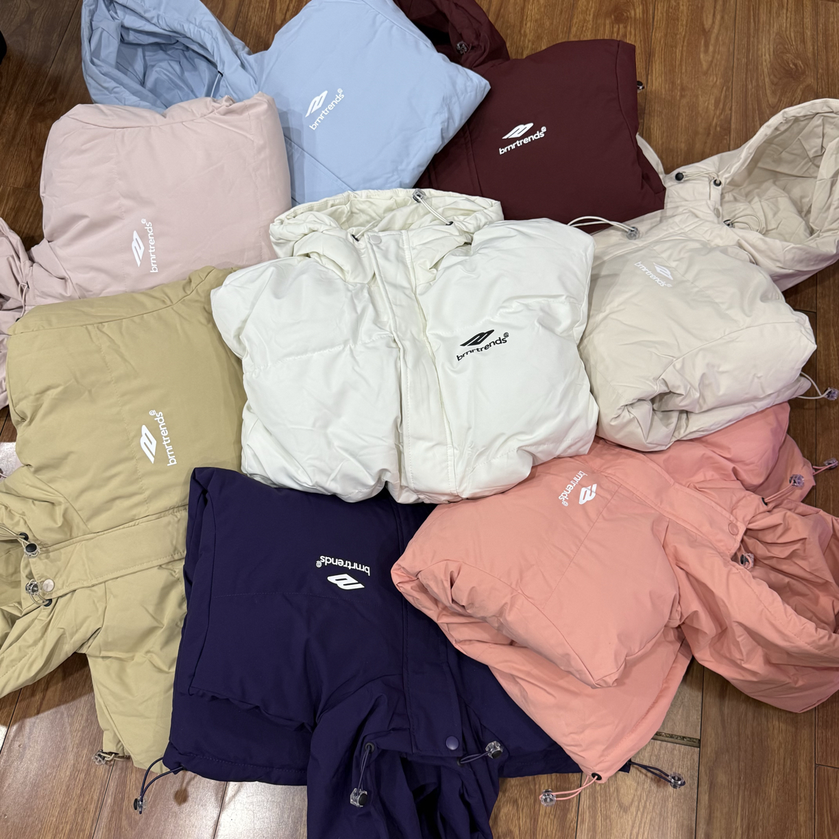 BRNR连帽外套糖果色重磅防水立体硅胶Logo棉服男女同款