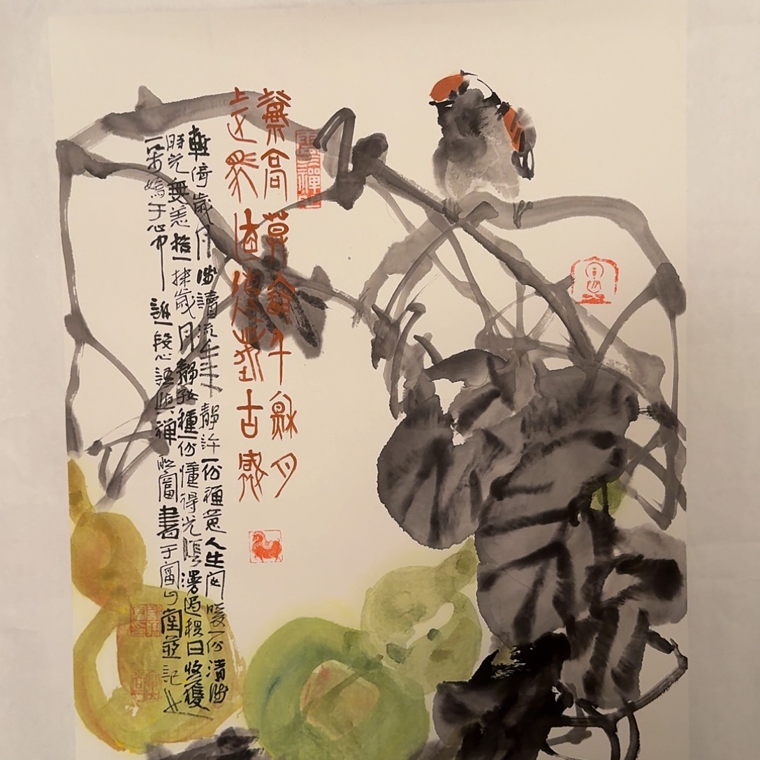 国画邹老师画作画作