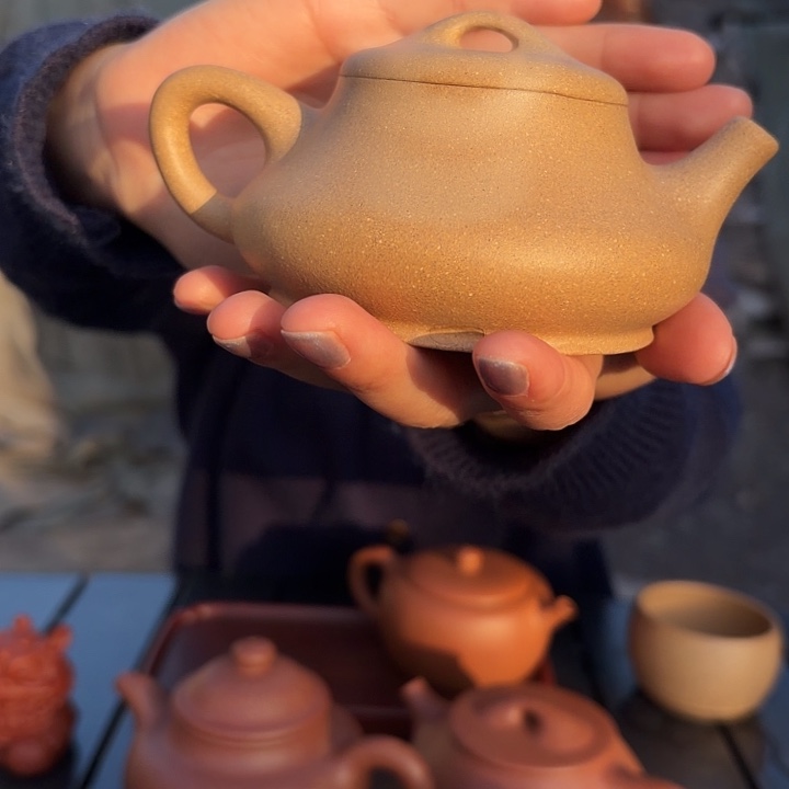 紫砂茶壶宜兴原矿墨绿泥190