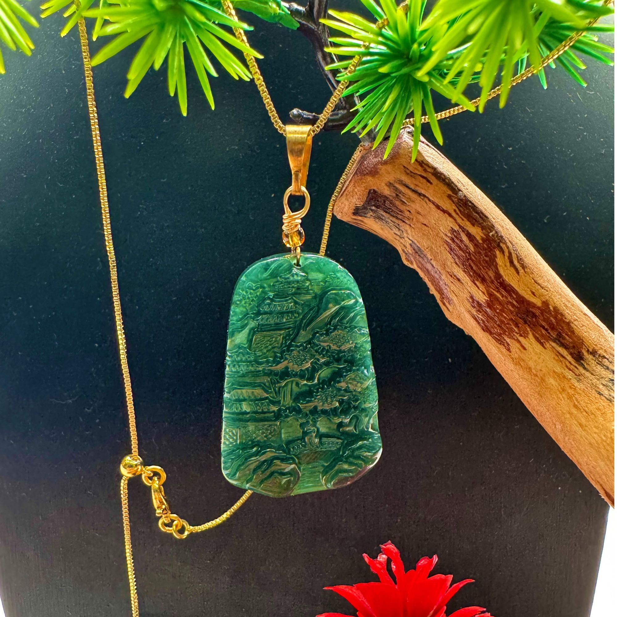 翡翠A货时尚精品山水GS-20035