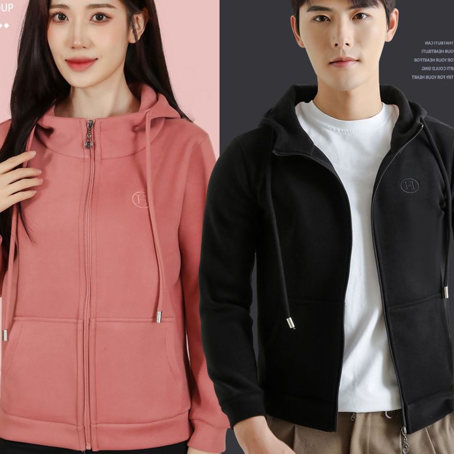 【艾衣加空气层外套】男女同款连帽外套卫衣拉链宽休闲防风衣1101