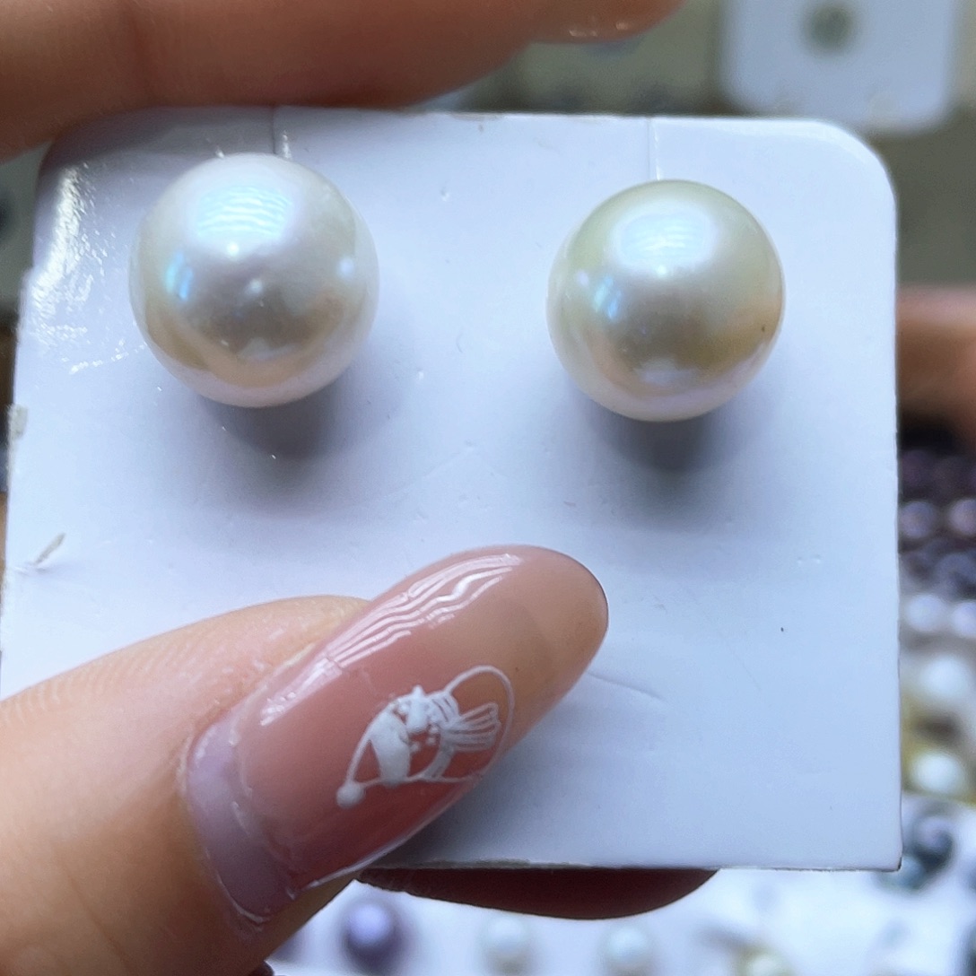 淡水珍珠耳饰银S925镶嵌