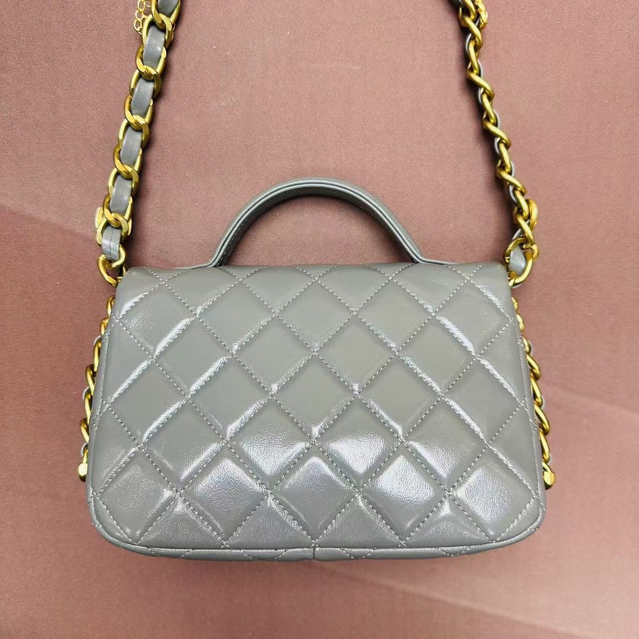 时尚潮流打造真皮女士包单袋 10695-1 灰色