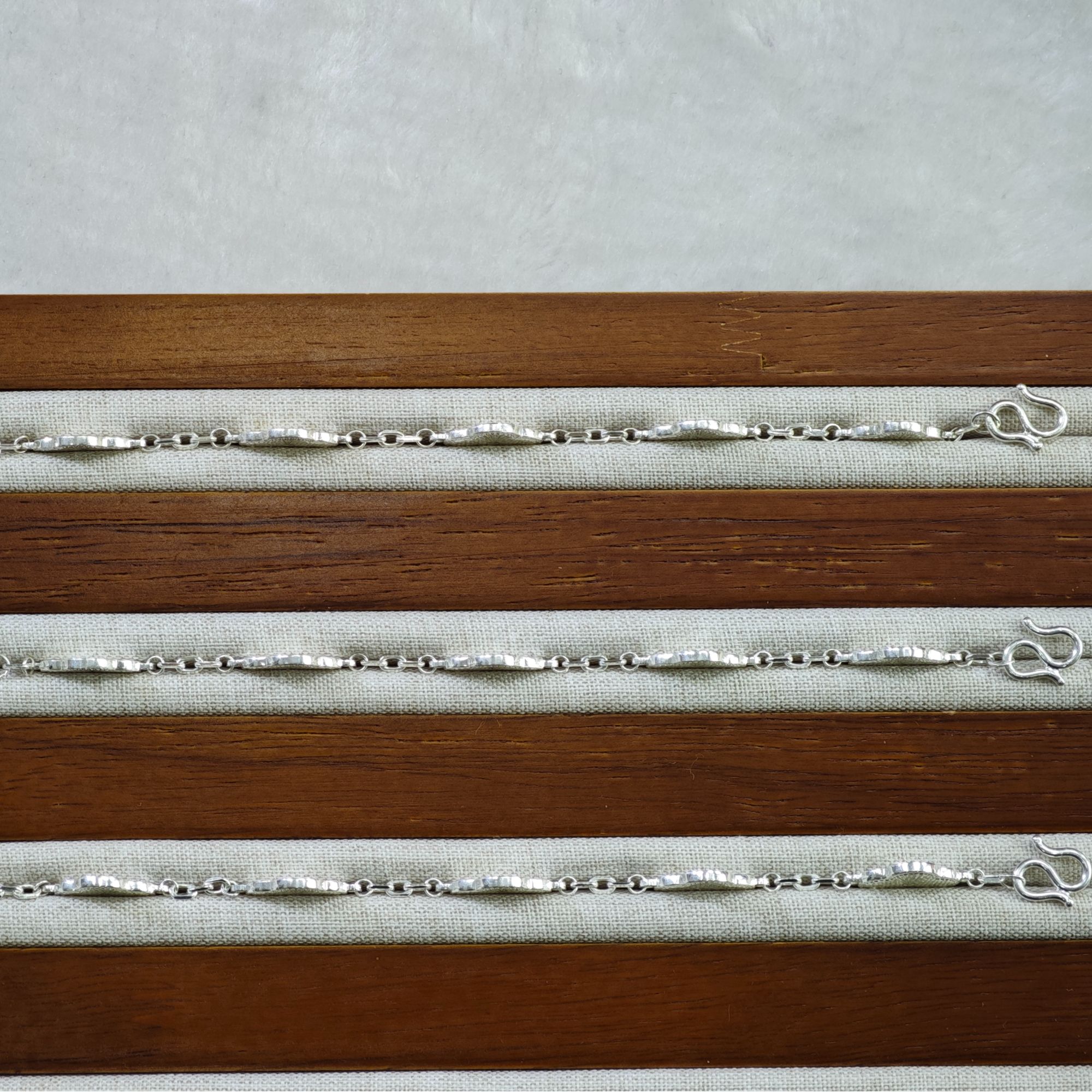 足银手链 银本色足银999花花手链CNC精高工时尚百搭经典款