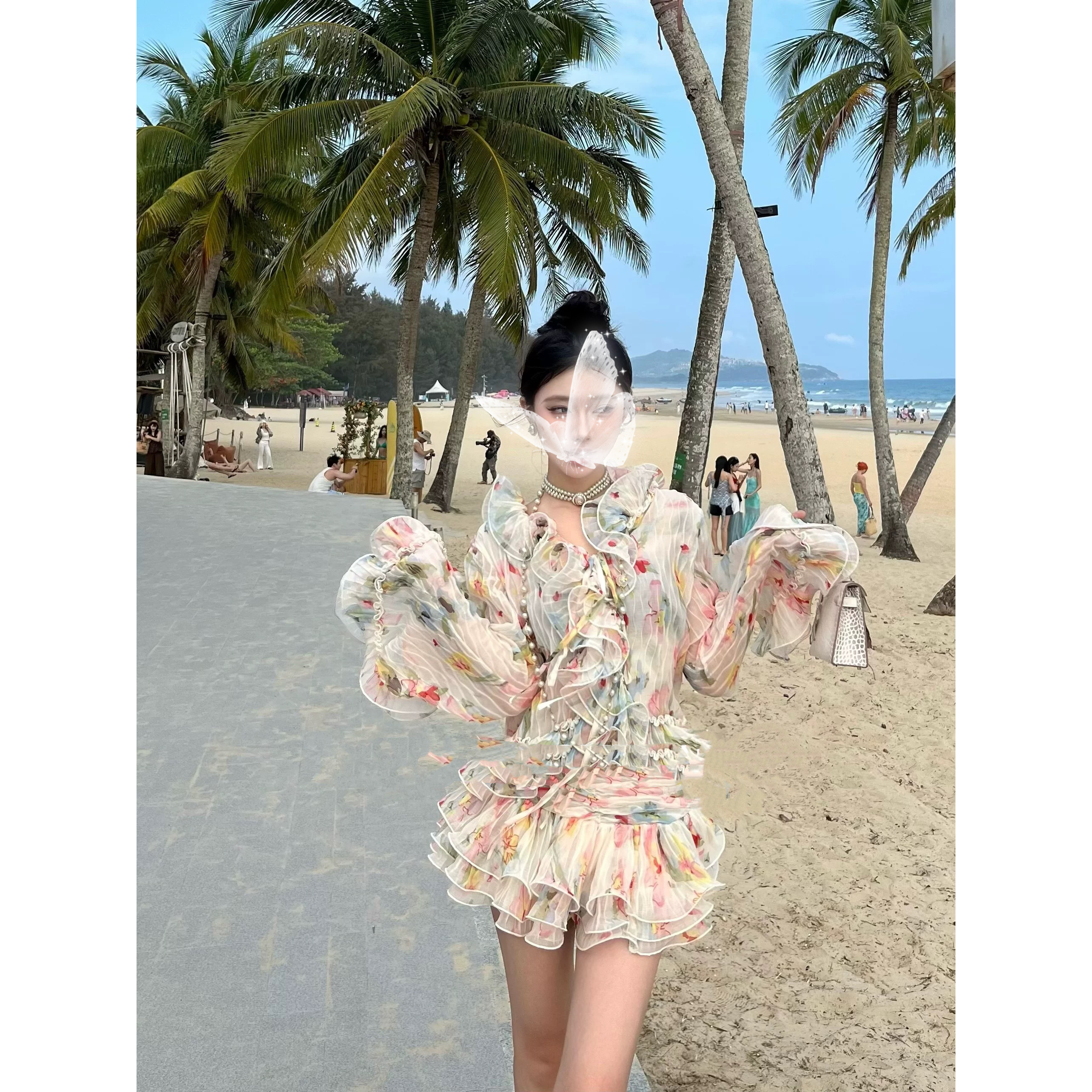 【满馥郁幽香】高定定制冰激凌多巴胺压褶荷叶边芭比套装6008