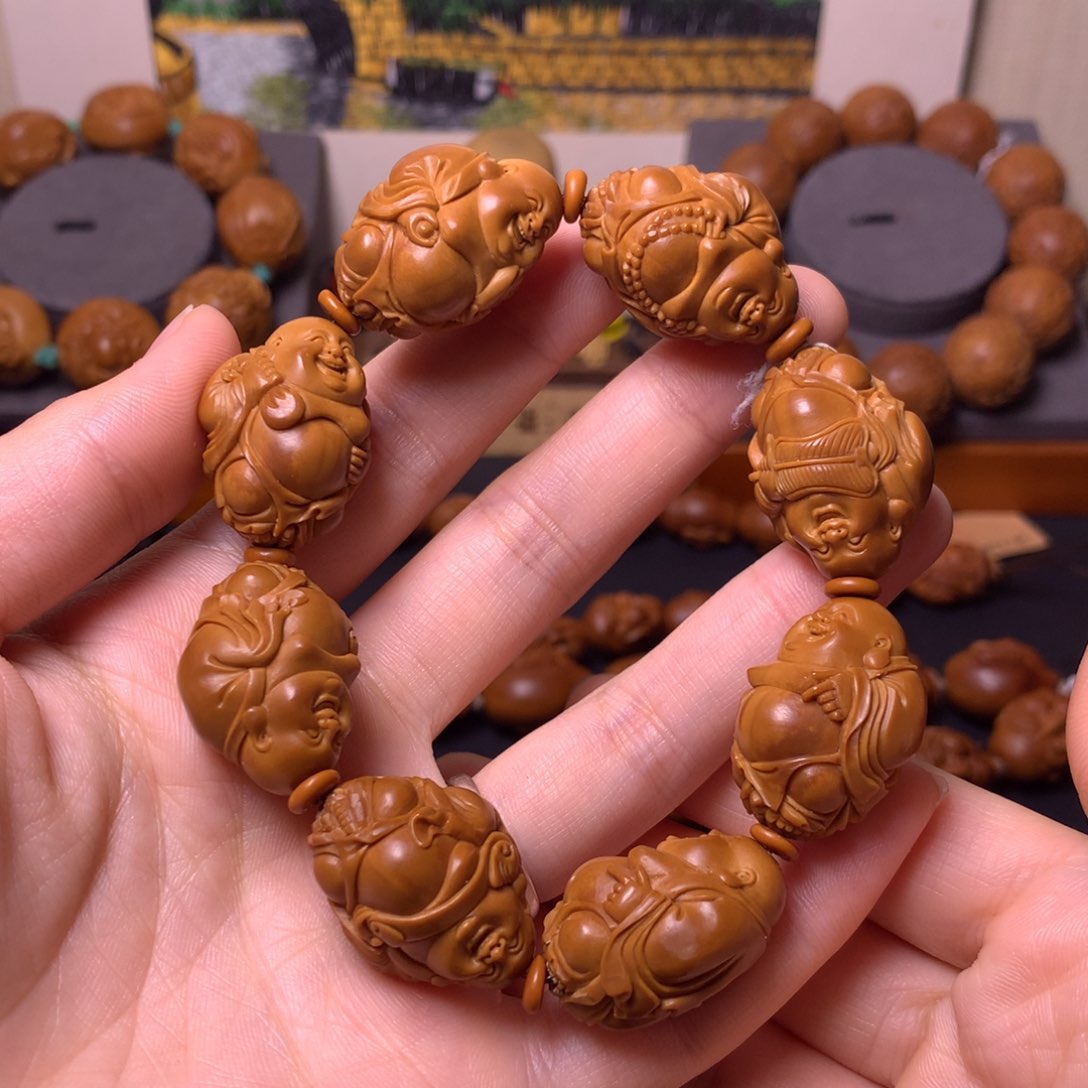 橄榄核手串/手链弥勒佛